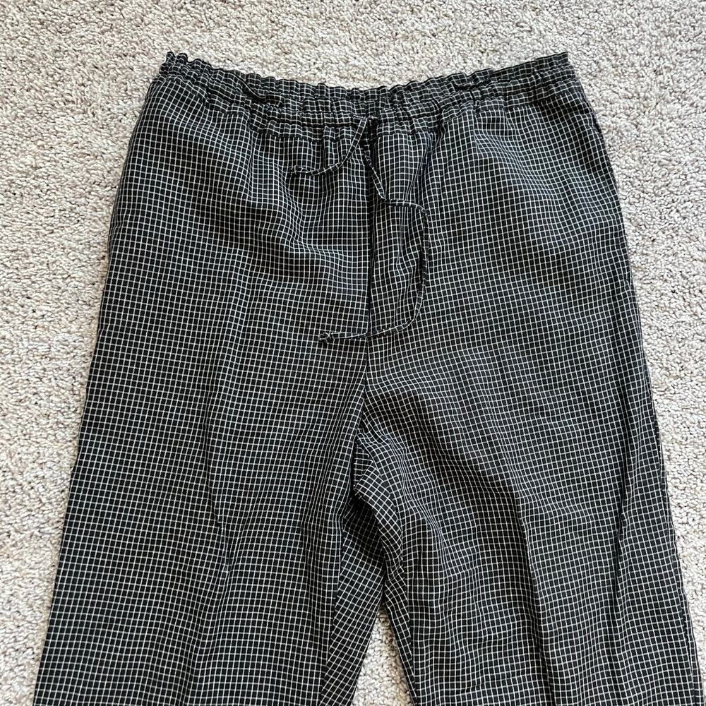 Liz Claiborne Liz Sport Gingham Pants Petite Medium Wide Leg Casual - Picture 3 of 6